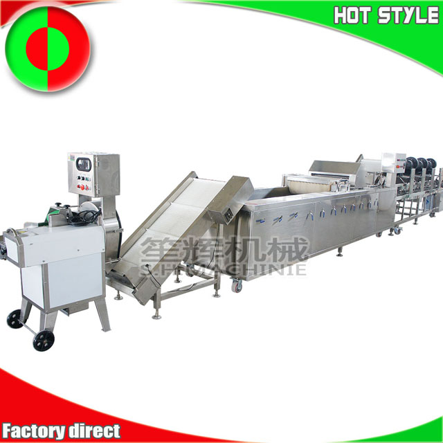 Lavadora peladora de patatas para la línea de producción de papas fritas.