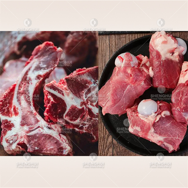 Máquina cortadora de huesos comercial, máquina cortadora de carne congelada, máquina cortadora de carne