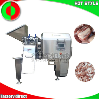 Máquina centrífuga tridimensional de alta velocidad para cortar carne en cubos, cortadora de carne congelada.