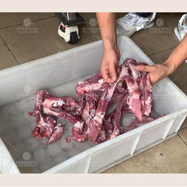 Equipo automático para cortar costillas, cortador de cubos de carne, máquina cortadora de costillas de cerdo