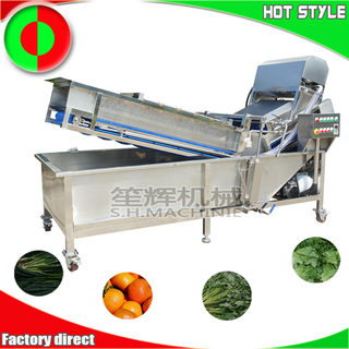 Lavadora comercial de verduras máquina de limpieza de frutas de ozono máquina de limpieza de burbujas