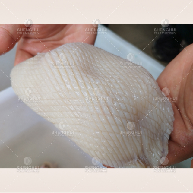 Máquina automática para cortar flores de calamar, máquina para cortar pescado y carne, cortadora de flores de sepia.