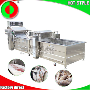 Lavadora automática de pescado, máquina de limpieza de pescado, lavadora de carne, máquina desalinizadora de pescado